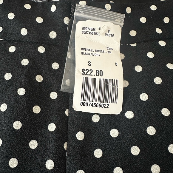 Forever 21 black and white polka dots overall dress. Sz. S - Picture 4 of 4